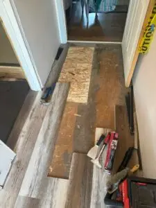 Subfloor Repair and Laminate Flooring Restoration in Hamilton — flooring repair